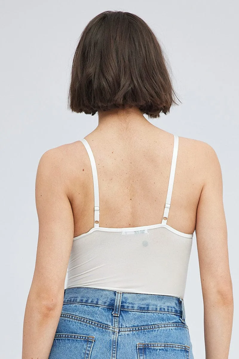 White Lace One Piece Bodysuit sold by Ally Fashion product image thumbnail 5