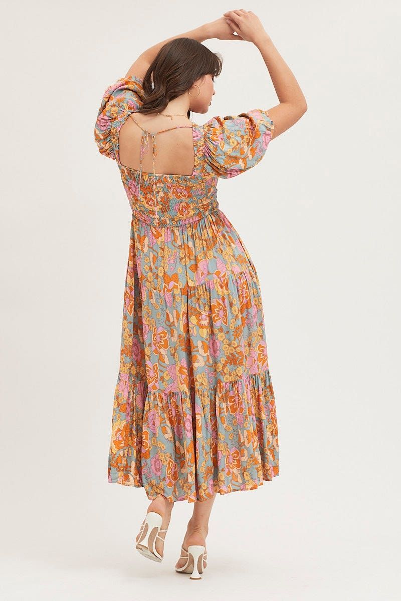 Print Maxi Dress Short Sleeve sold by Ally Fashion product image thumbnail 5