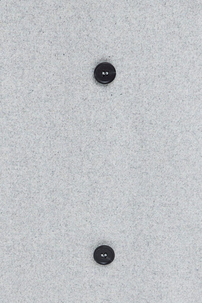 Grey Longline Coat Long Sleeve sold by Ally Fashion product image thumbnail 6