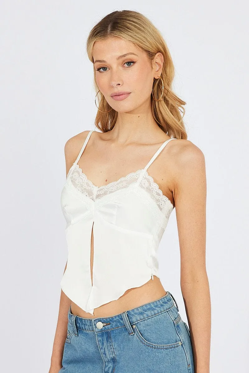 White Crop Graphic T-Shirt Short Sleeve sold by Ally Fashion product image thumbnail 2