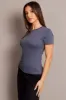 Blue Supersoft Top Short Sleeve sold by Ally Fashion