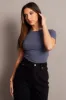 Blue Supersoft Top Short Sleeve sold by Ally Fashion