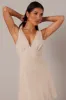 Beige A Line Mini Dress Linen Blend sold by Ally Fashion