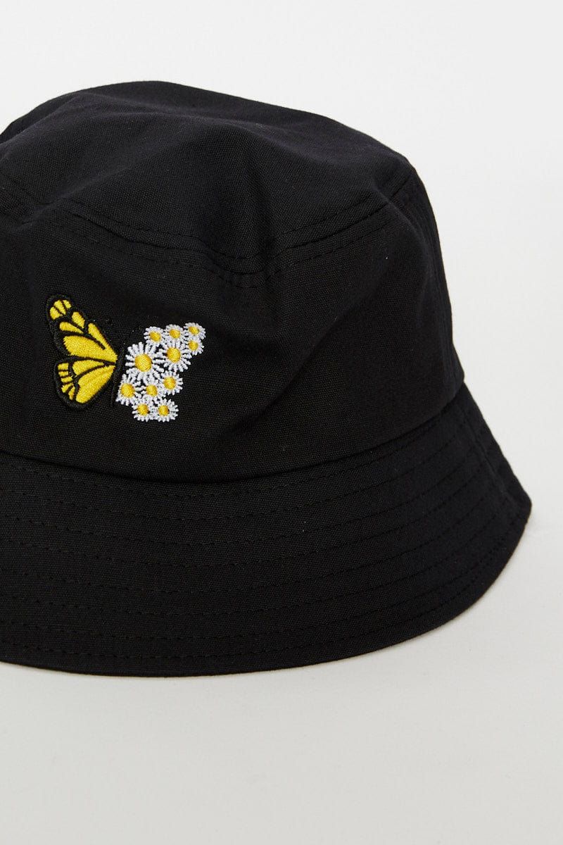 Black Butterfly & Flower Bucket Hat sold by Ally Fashion product image thumbnail 4