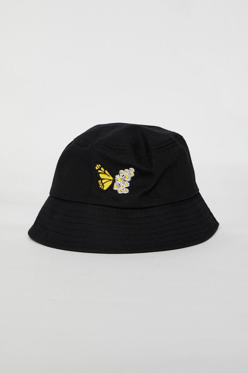 Black Butterfly & Flower Bucket Hat sold by Ally Fashion product image thumbnail 2