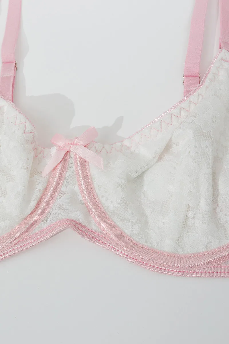 White Lace Lingerie Set sold by Ally Fashion product image thumbnail 2