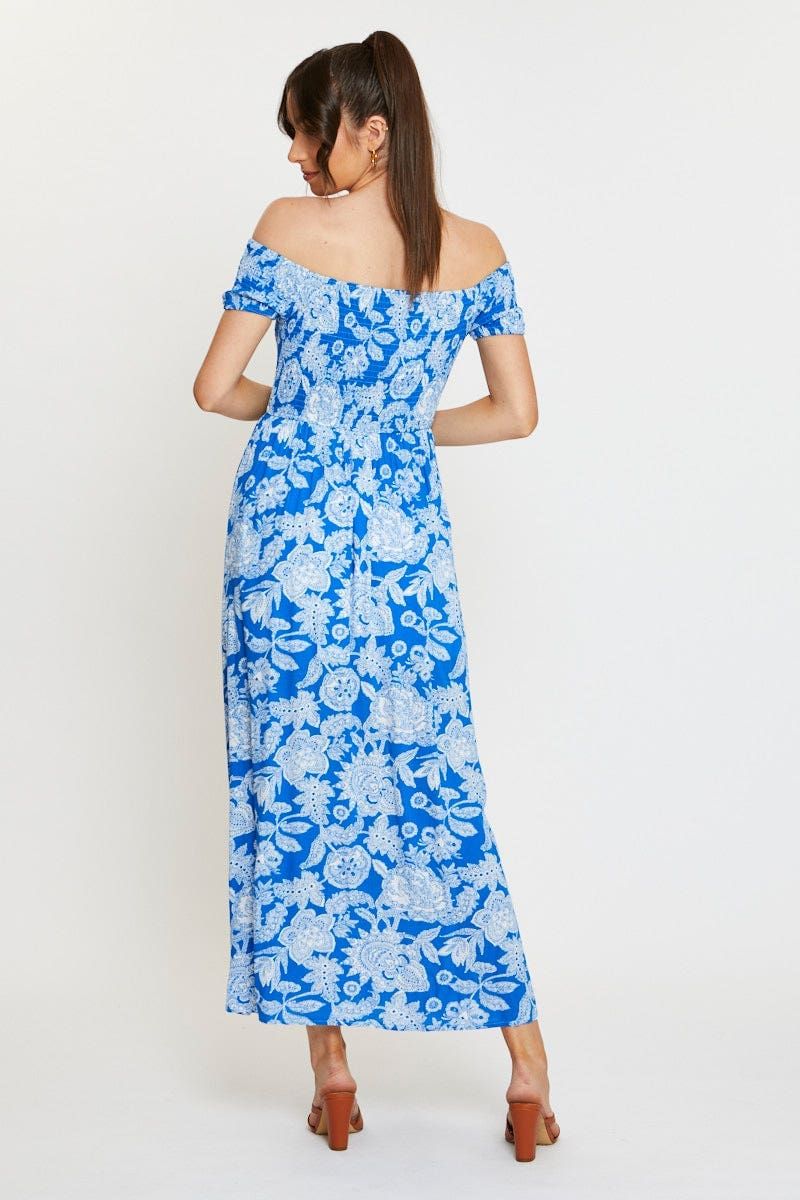 Print Maxi Dress Off Shoulder Evening sold by Ally Fashion product image thumbnail 5