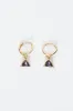 Metallic Nyla Rose Diamante Hoop Earrings sold by Ally Fashion