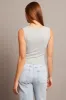 Grey Tank Top Scoop Neck Sleeveless sold by Ally Fashion