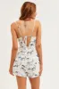 Blue Abstract Print Playsuit Sleeveless sold by Ally Fashion