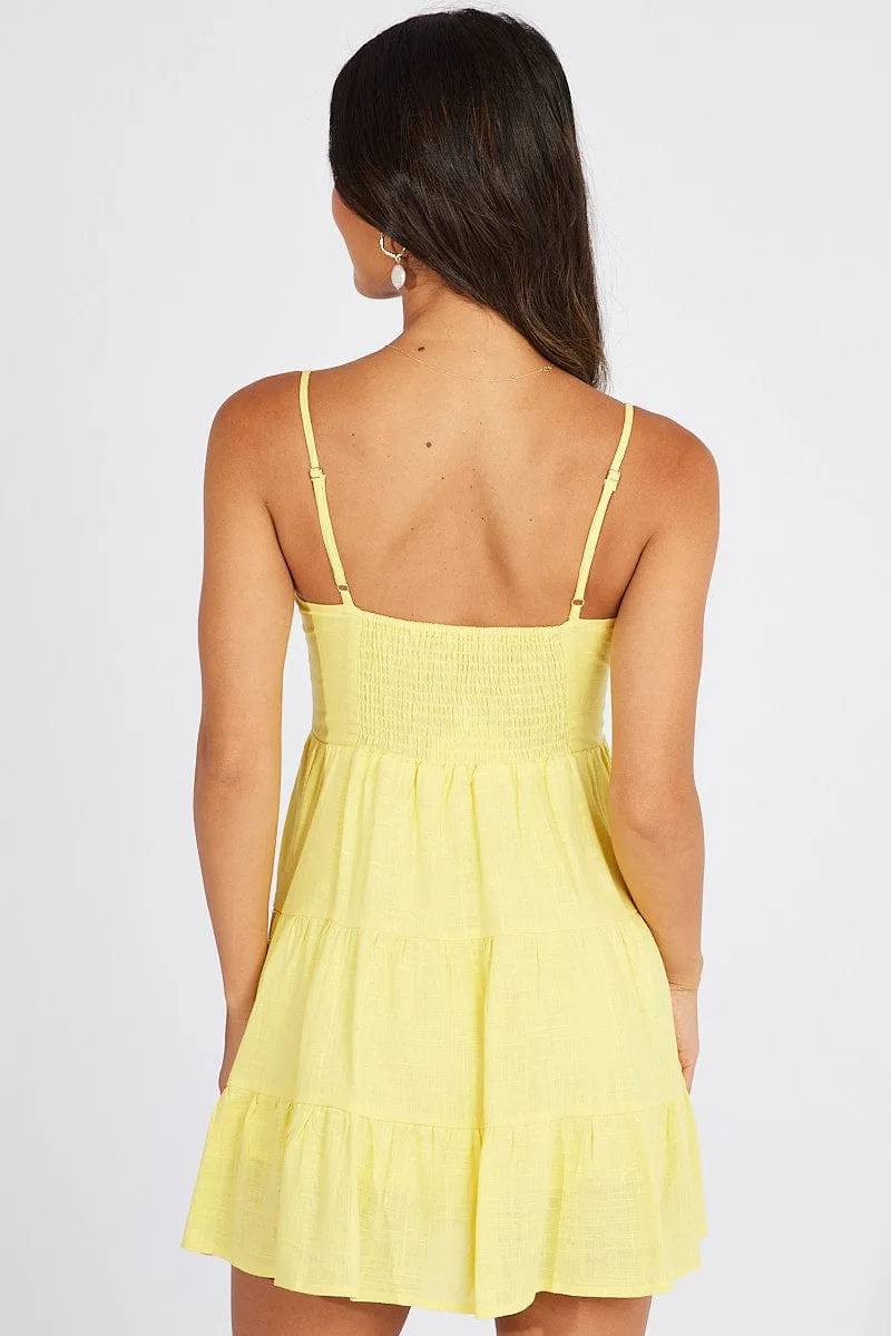 Yellow Fit And Flare Dress Strappy Mini sold by Ally Fashion product image thumbnail 5