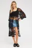 Black Kimono Half Sleeve sold by Ally Fashion