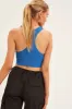 Blue Seamless Crop Top Bralette sold by Ally Fashion