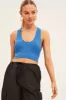 Blue Seamless Crop Top Bralette sold by Ally Fashion