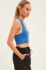 Blue Seamless Crop Top Bralette sold by Ally Fashion