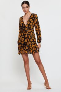 Print Mini Dress Long Sleeve Evening sold by Ally Fashion