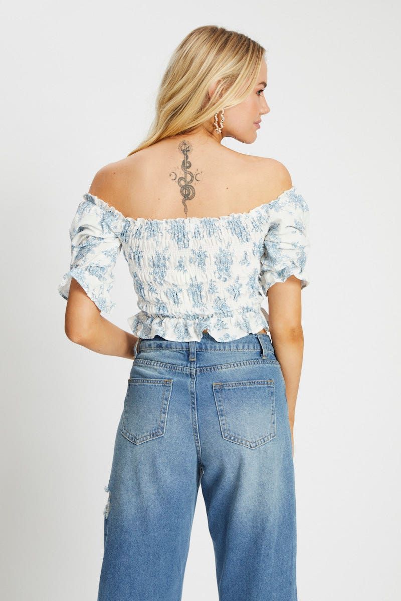 Print Crop Top Short Sleeve sold by Ally Fashion product image thumbnail 5