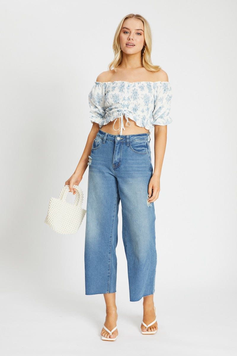 Print Crop Top Short Sleeve sold by Ally Fashion product image thumbnail 3