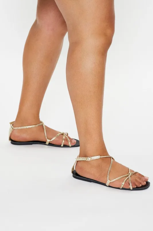 Metallic Multi Strap Sandals sold by Ally Fashion