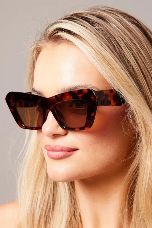 Brown Animal Print Fashion Sunglasses sold by Ally Fashion