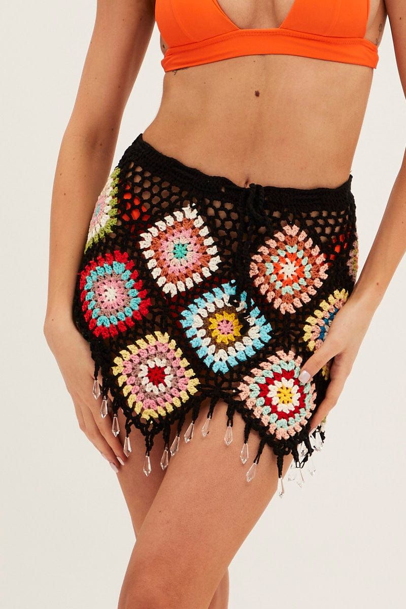 Black Crochet Knit Skirt Beachwear sold by Ally Fashion product image thumbnail 2