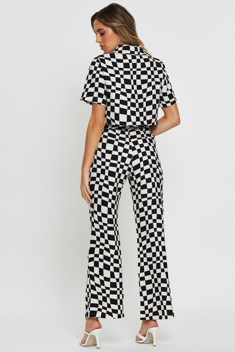 Check Pants Wide Leg sold by Ally Fashion product image thumbnail 4