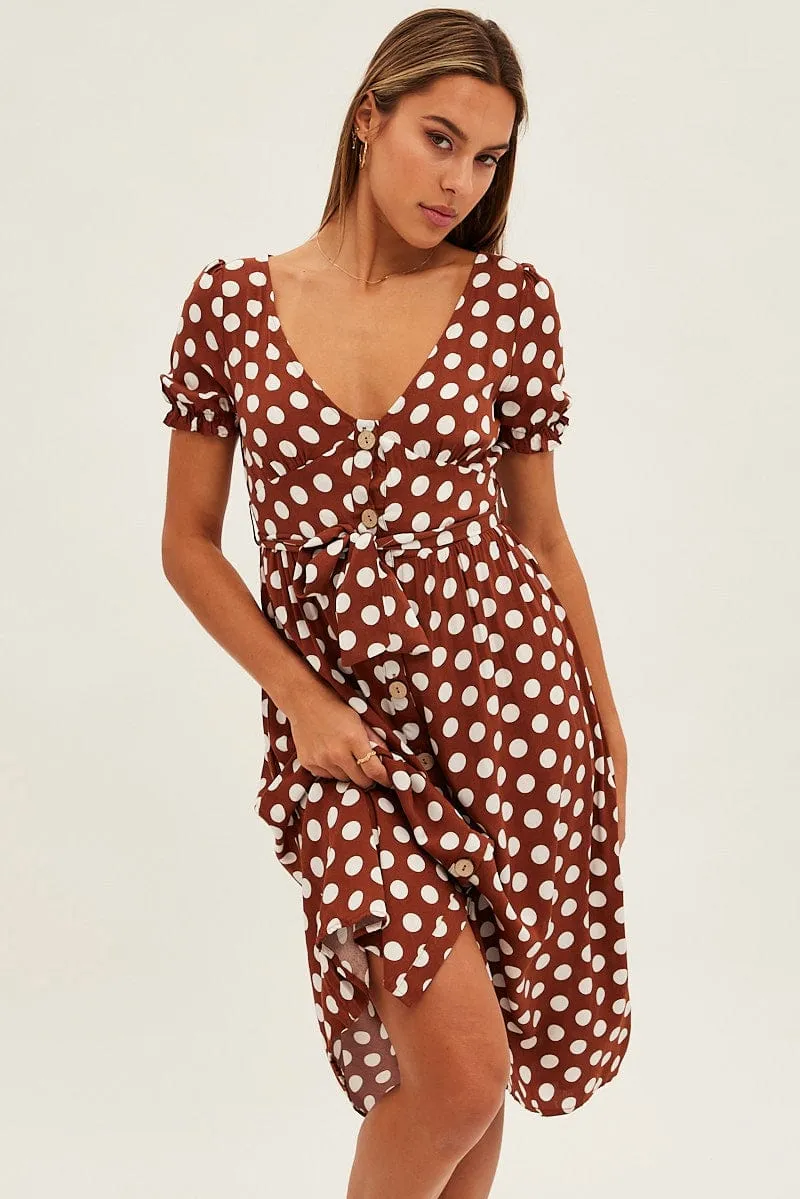 Polka Dot Midi Dress sold by Ally Fashion