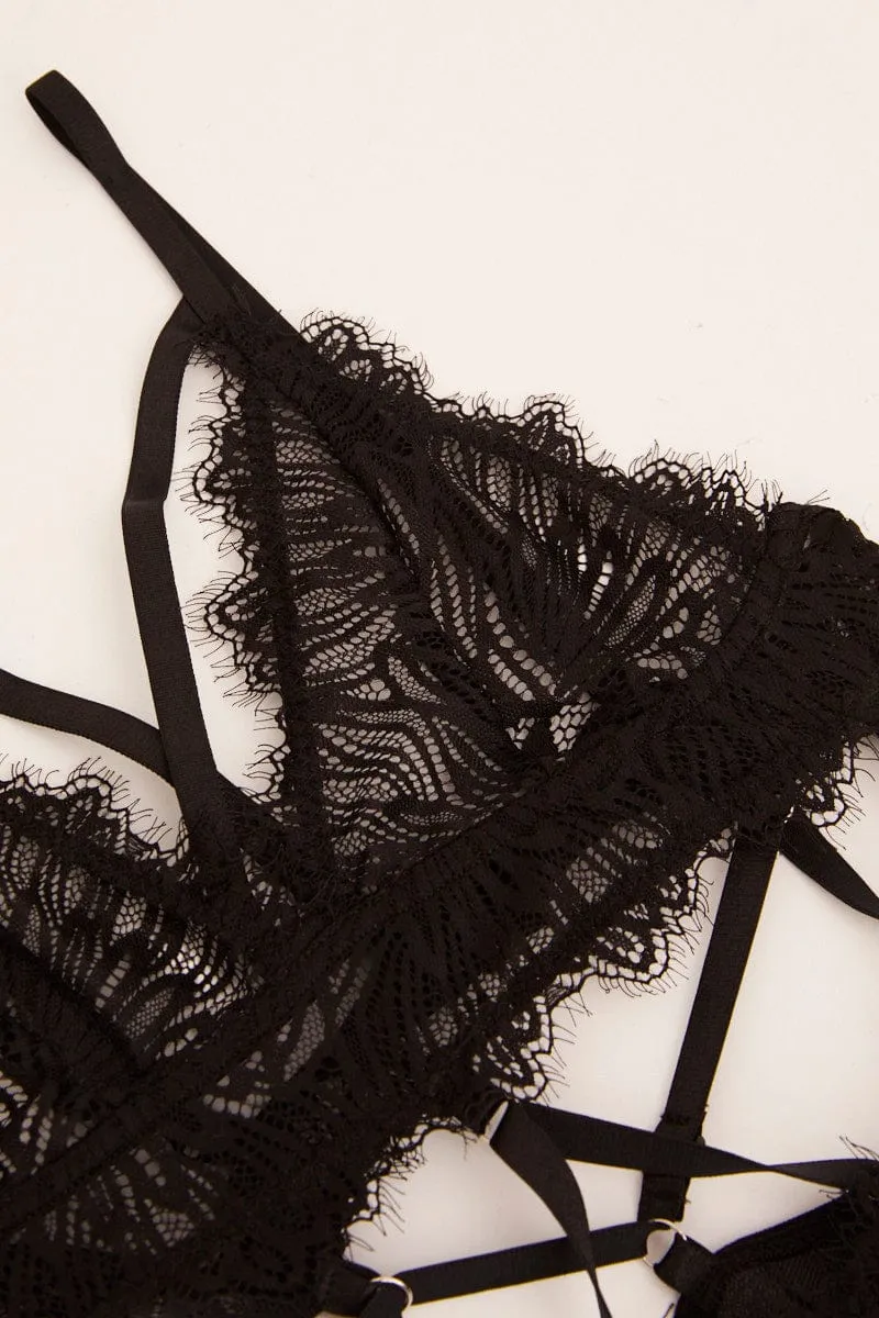 Black Lace Lingerie Set sold by Ally Fashion product image thumbnail 2