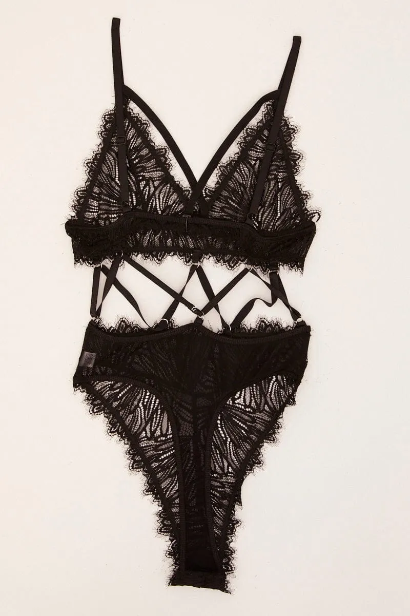 Black Lace Lingerie Set sold by Ally Fashion product image thumbnail 3