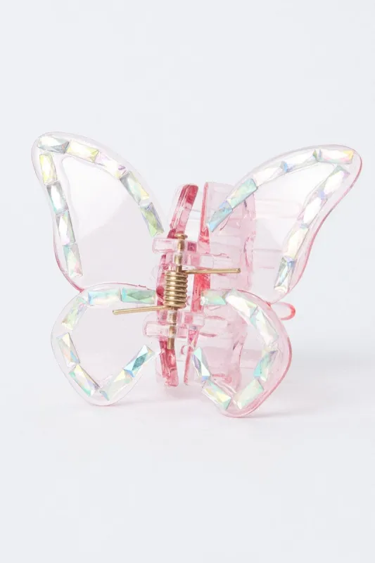 Pink Butterfly Claw Clip sold by Ally Fashion