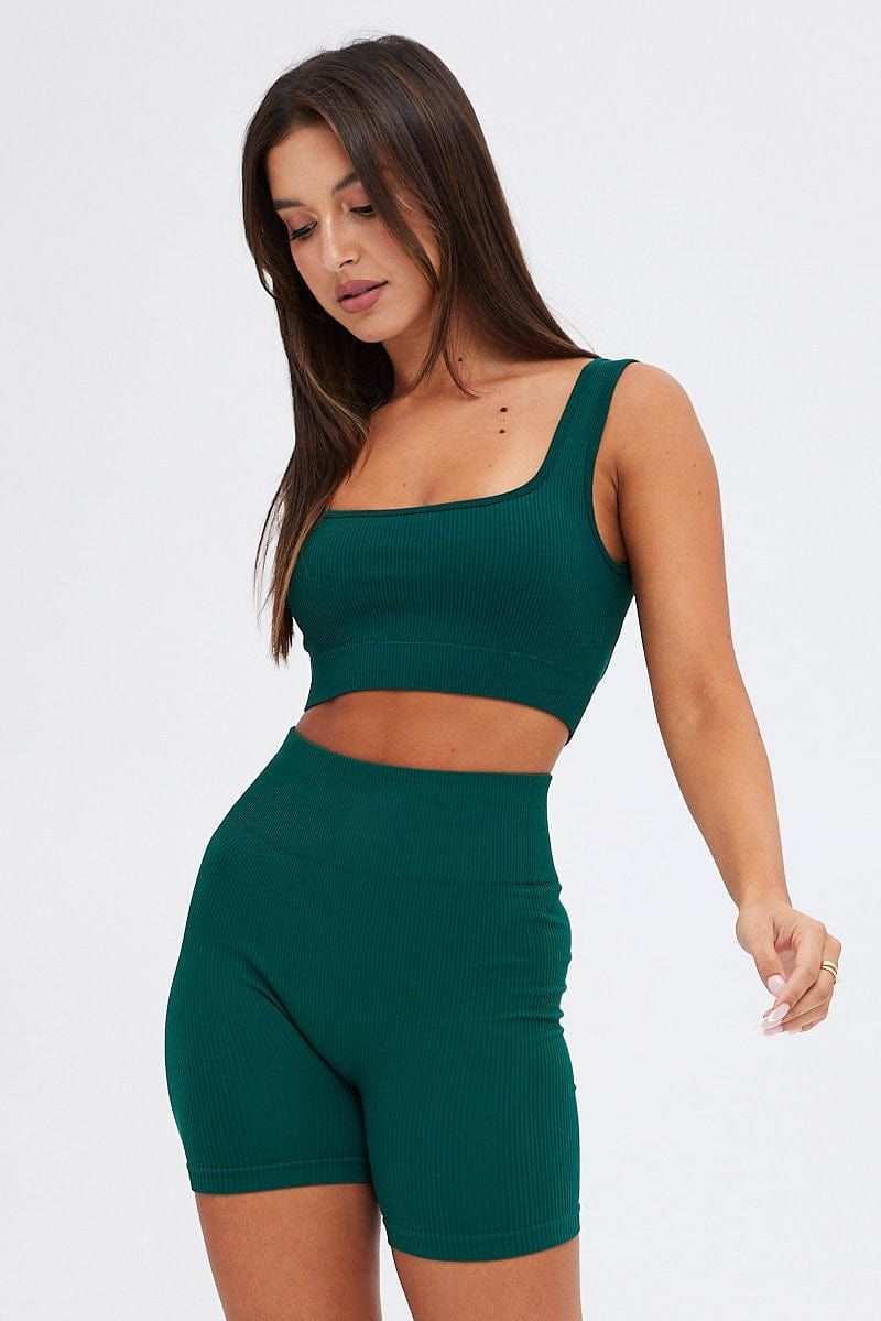 Green Bike Shorts Seamless sold by Ally Fashion