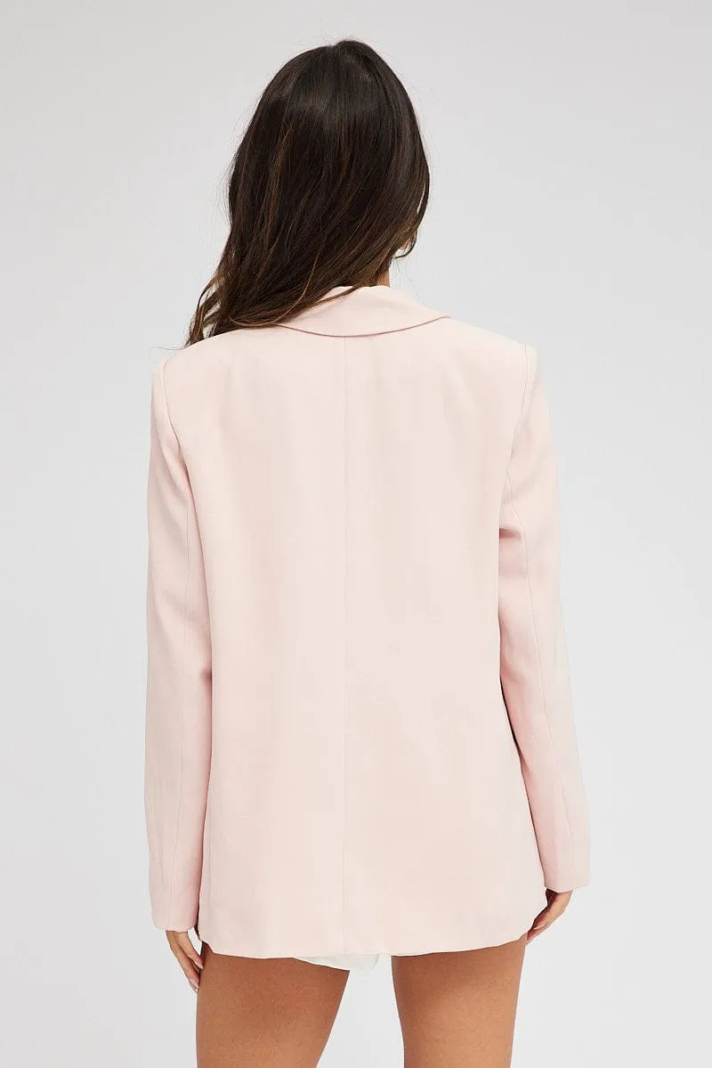 Pink Jacket Long Sleeve Collar Neck sold by Ally Fashion product image thumbnail 5