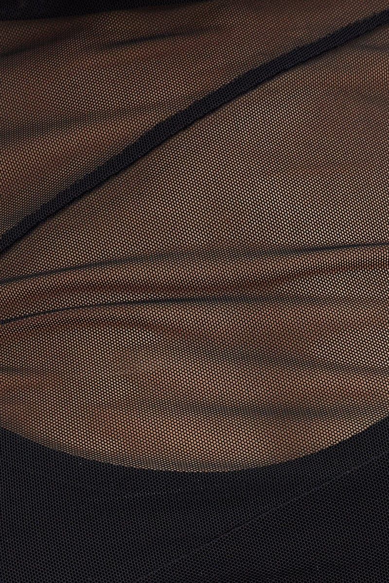 Black Mesh Top Long Sleeves sold by Ally Fashion product image thumbnail 6