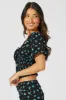 Blue Floral Crop Top Short Sleeve Floral sold by Ally Fashion