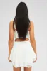 White Mini Skirt Asymmetric Lace sold by Ally Fashion