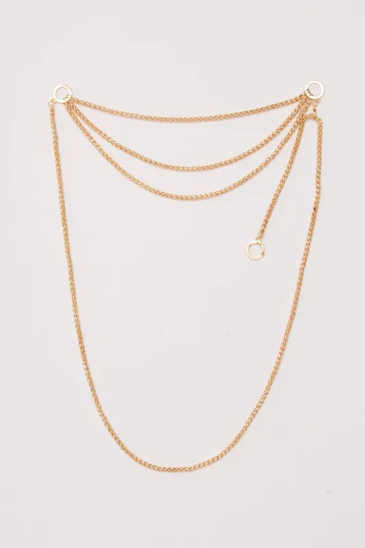 Gold Multilayer Waist Chain Belts sold by Ally Fashion