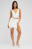White Mini Skirt Asymmetric Lace sold by Ally Fashion