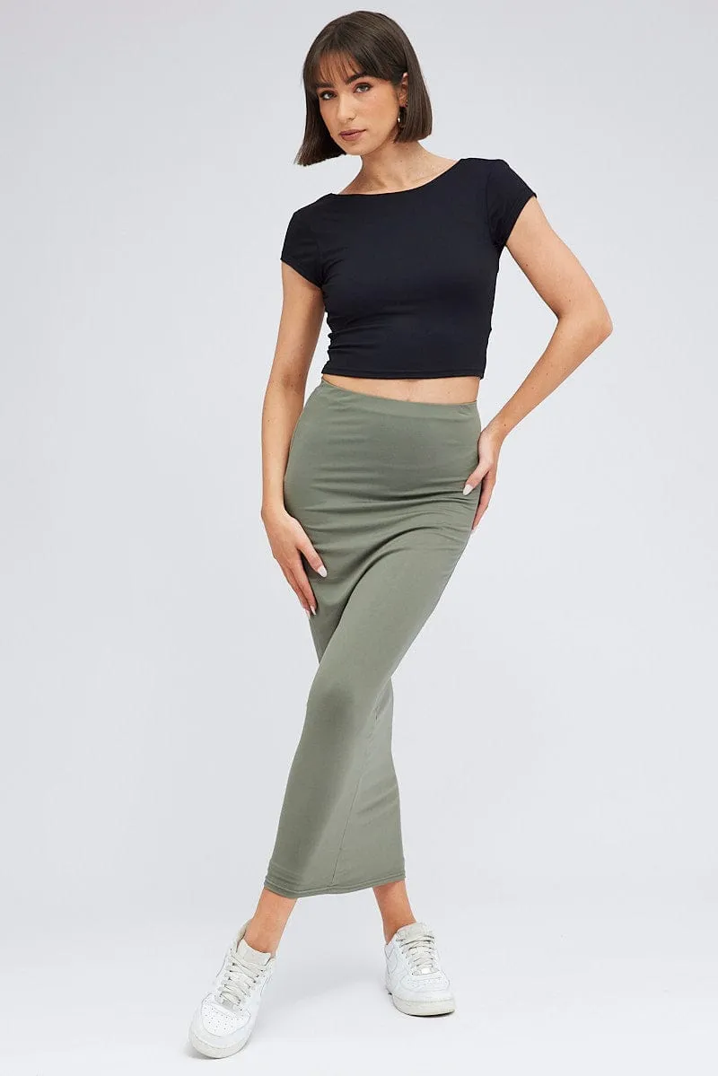 Black Supersoft Top Short Sleeve Backless sold by Ally Fashion product image thumbnail 3