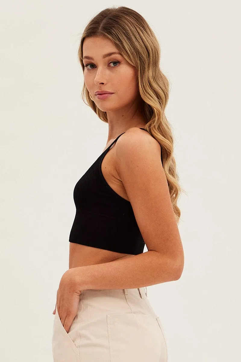 Black Bralette V Neck Seamless sold by Ally Fashion product image thumbnail 4