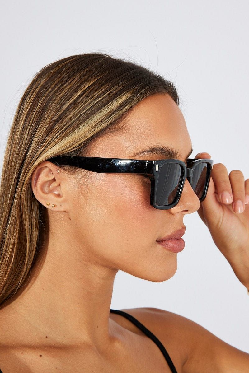 Black Animal Print Square Sunglasses sold by Ally Fashion product image thumbnail 2