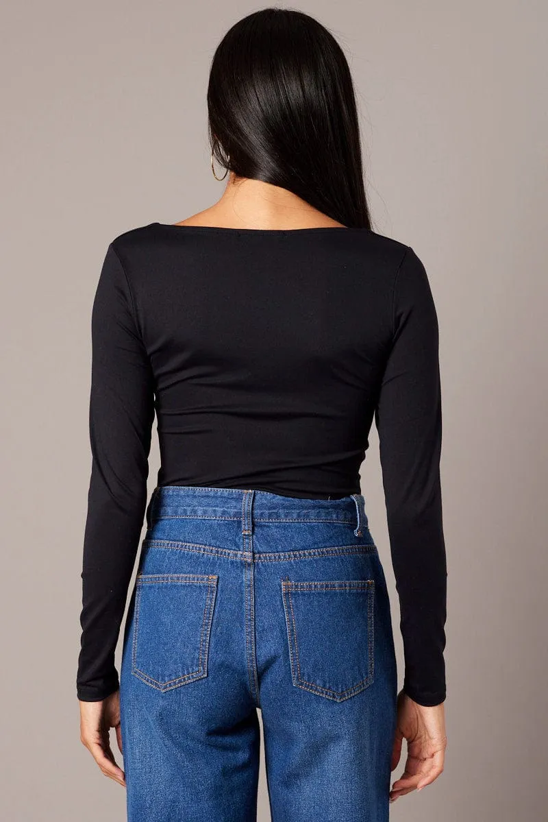 Black Supersoft Bodysuit Long Sleeve sold by Ally Fashion product image thumbnail 5