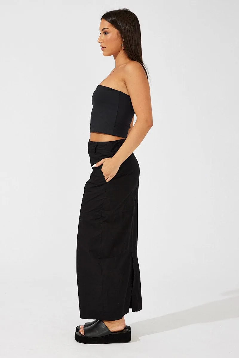 Black Maxi Skirt High Rise sold by Ally Fashion product image thumbnail 4