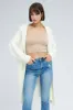 White Oversized Longline Cardigan Hooded sold by Ally Fashion