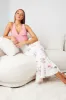 White Floral Maxi Skirt High Waist Fit & Flare sold by Ally Fashion