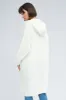 White Oversized Longline Cardigan Hooded sold by Ally Fashion
