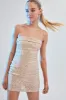 Gold Strapless Dress Mini Sequin Party sold by Ally Fashion