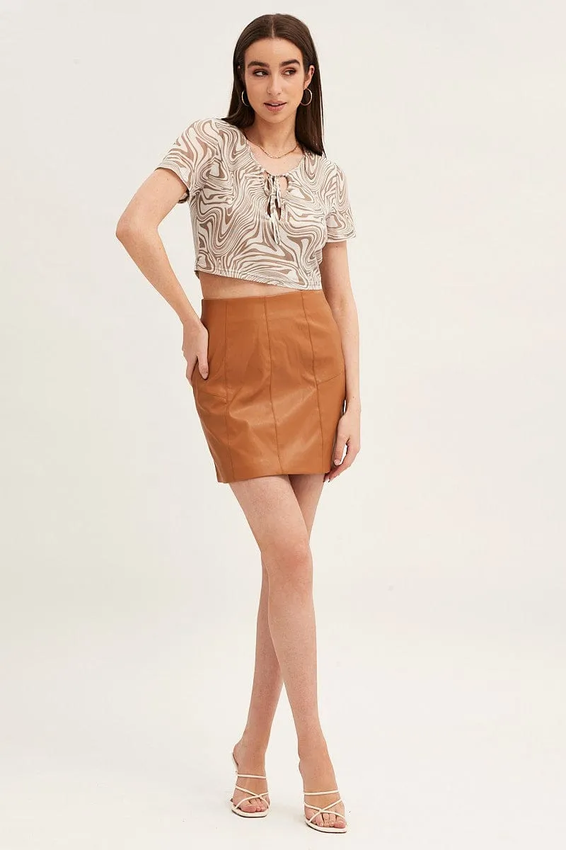 Abstract Print Top Mesh sold by Ally Fashion product image thumbnail 2