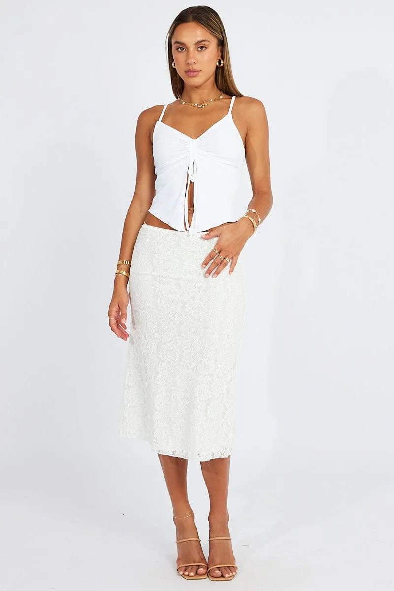 White Singlet Top sold by Ally Fashion product image thumbnail 2