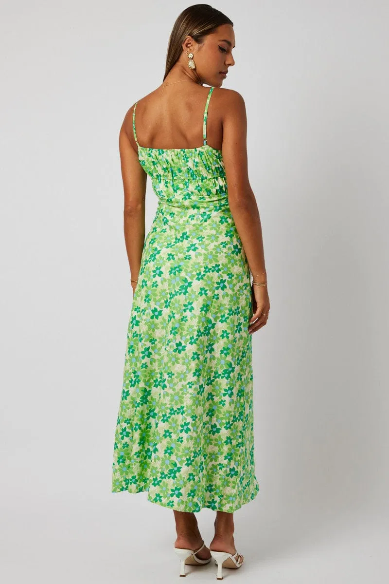 Green Ditsy Maxi Dress Strappy sold by Ally Fashion product image thumbnail 5