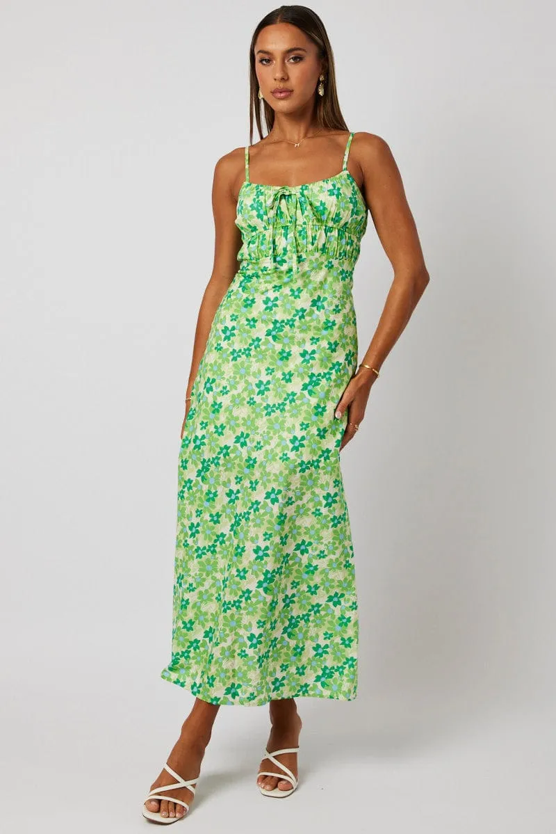 Green Ditsy Maxi Dress Strappy sold by Ally Fashion product image thumbnail 2